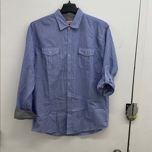 Michael Brandon Men’s Light Blue Casual Button-Down Shirt Size XL